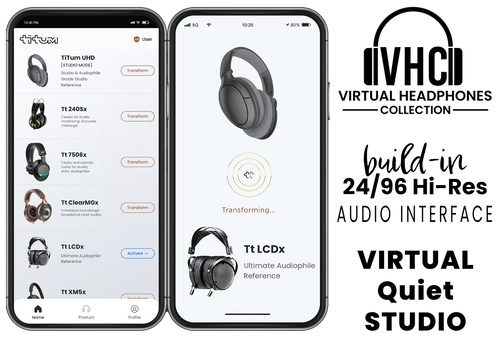 TiTum UHD Headphones, THE Ultimate Virtual Headphones Collection with Bluetooth ANC & Hi-Res 24Bit/96k DAC for Audiophiles & Audio Engineers
